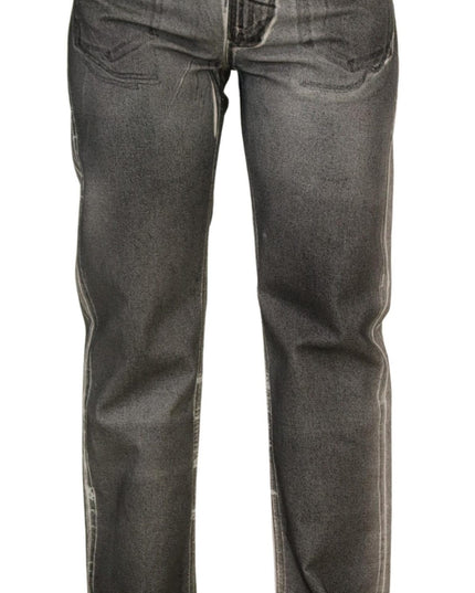 Dolce & Gabbana Grey Washed High Waist Denim Pants Cotton Jeans