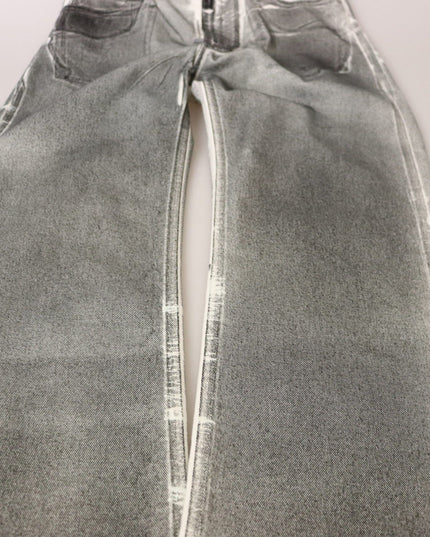 Dolce & Gabbana Grey Washed High Waist Denim Pants Cotton Jeans
