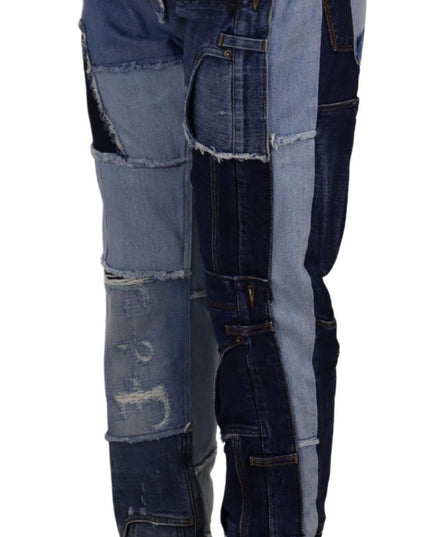 Dolce & Gabbana Multicolor Patchwork High Waist Denim Jeans