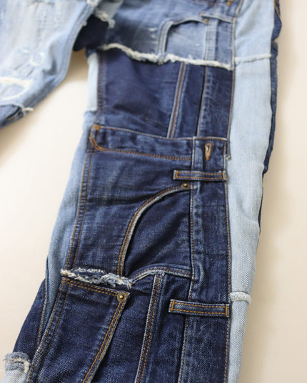 Dolce & Gabbana Multicolor Patchwork High Waist Denim Jeans