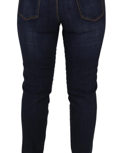 Dolce & Gabbana Blue Cotton High Waist Skinny Denim Jeans