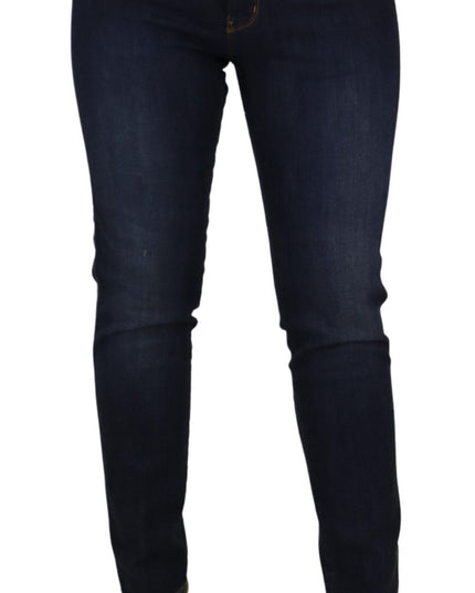 Dolce & Gabbana Blue Cotton High Waist Skinny Denim Jeans