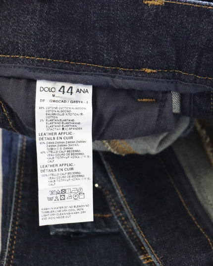 Dolce & Gabbana Blue Cotton High Waist Skinny Denim Jeans