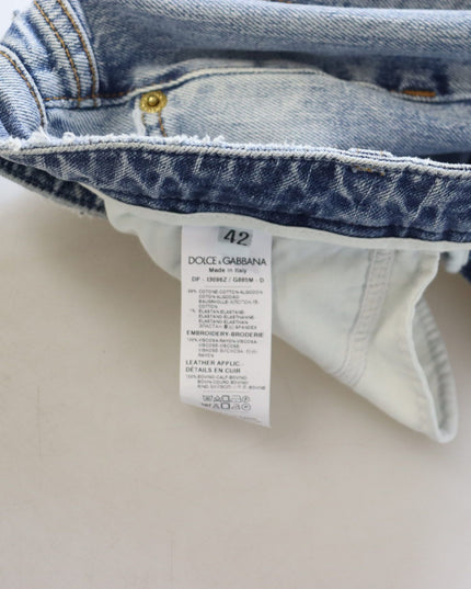 Dolce & Gabbana Blue Cotton Stretch Skinny Low Waist Denim Jeans