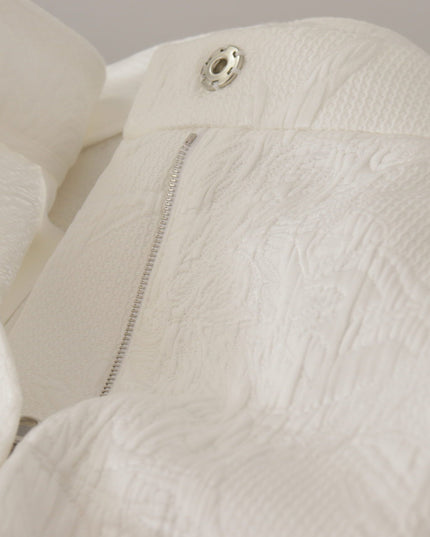 Dolce & Gabbana White High Waist Culotte Cotton Shorts