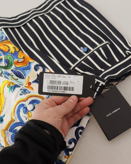 Dolce & Gabbana Multicolor Stripes Majolica Bermuda Shorts
