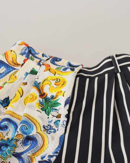 Dolce & Gabbana Multicolor Stripes Majolica Bermuda Shorts