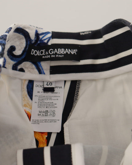 Dolce & Gabbana Multicolor Stripes Majolica Bermuda Shorts