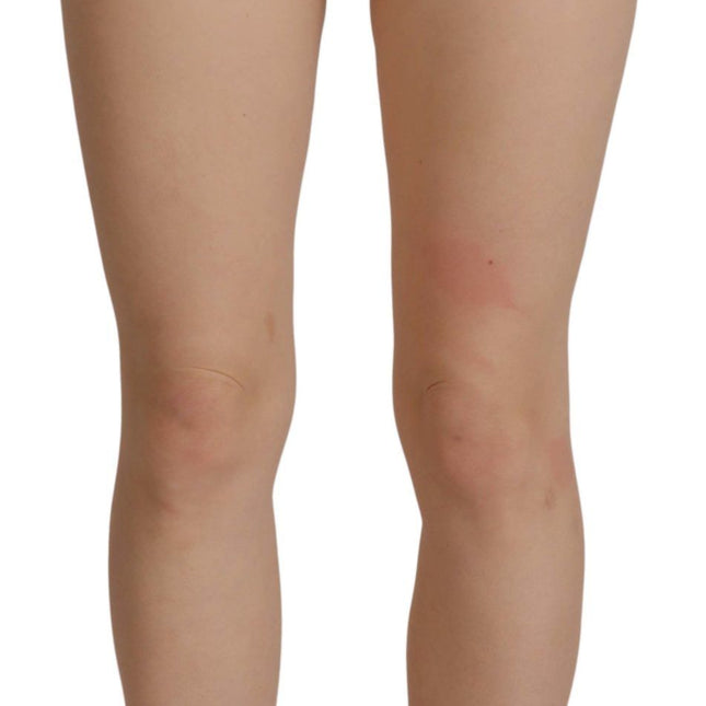 Dolce & Gabbana Gold Cotton Blend Glittered Hot Shorts