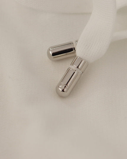 Dolce & Gabbana White Hoodie Pullover Embroidered Sweater