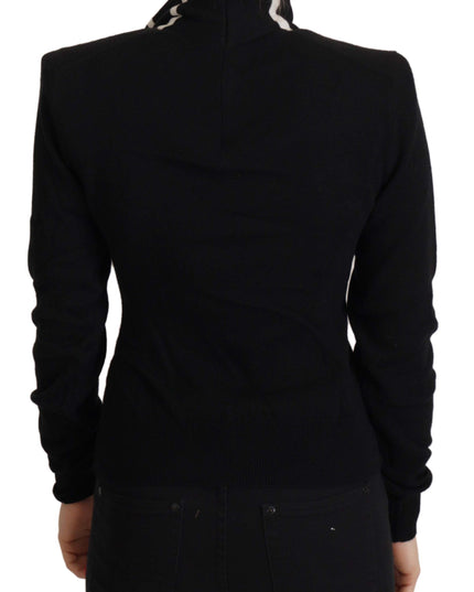Dolce & Gabbana Black Cashmere Turtleneck Pullover Sweater