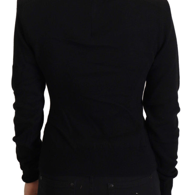 Dolce & Gabbana Black Cashmere Turtleneck Pullover Sweater