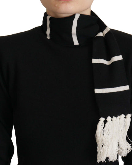 Dolce & Gabbana Black Cashmere Turtleneck Pullover Sweater