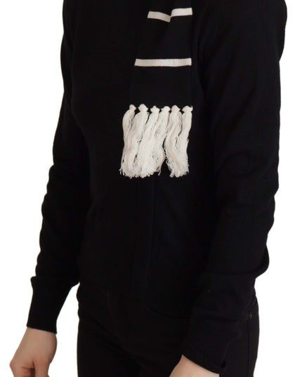 Dolce & Gabbana Black Cashmere Turtleneck Pullover Sweater