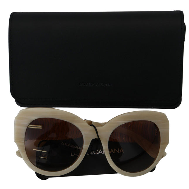 Dolce & Gabbana Beige Acetate Full Rim Brown Lense DG4294 Sunglasses