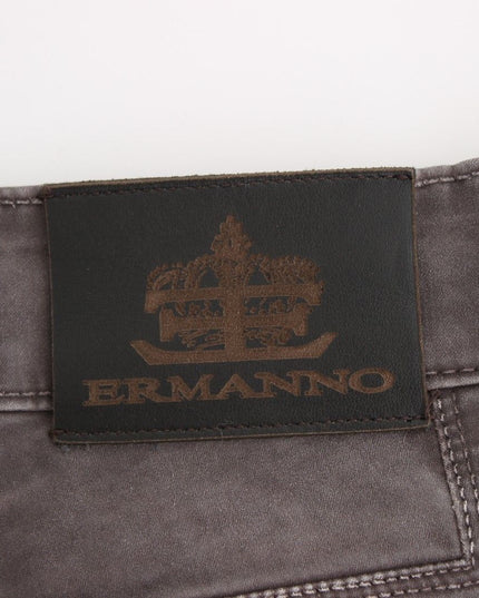 Ermanno Scervino Gray Slim Jeans Denim Pants Skinny Leg Stretch