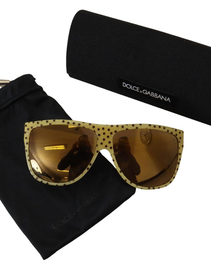 Dolce & Gabbana Yellow Stars Acetate Square Shades DG4125 Sunglasses