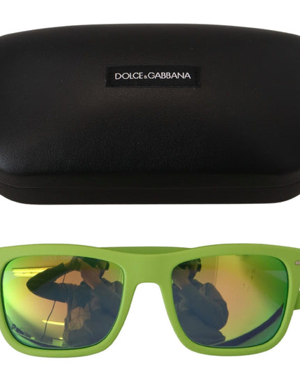 Dolce & Gabbana Green Rubber Full Rim Frame Shades DG6095 Acid Sunglasses