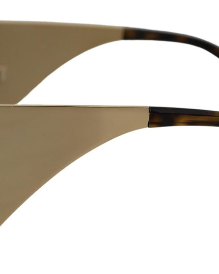 Dolce & Gabbana Gold Metal Rectangle Shades DG2263 Sunglasses