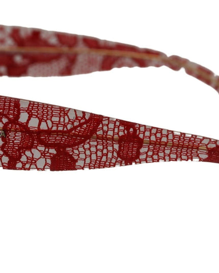 Dolce & Gabbana Red Lace Acetate Rectangle Shades  DG4231F  Sunglasses
