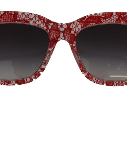 Dolce & Gabbana Red Lace Acetate Rectangle Shades DG4231Sunglasses