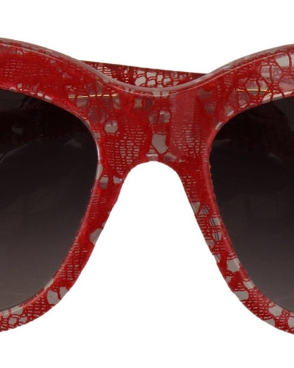 Dolce & Gabbana Red Lace Acetate Rectangle Shades DG4231Sunglasses