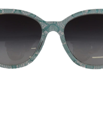 Dolce & Gabbana Blue Lace Acetate Crystal Round DG4190 Sunglasses
