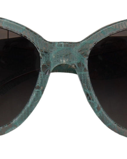 Dolce & Gabbana Blue Lace Acetate Crystal Round DG4190 Sunglasses
