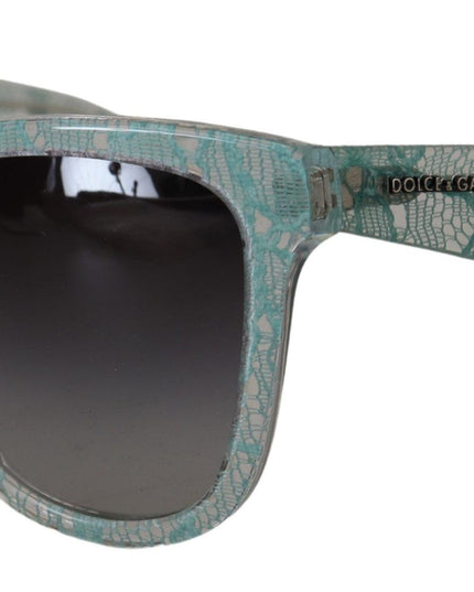 Dolce & Gabbana Blue Lace Acetate Crystal Round DG4190 Sunglasses