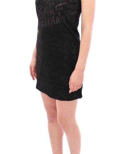 Ermanno Scervino Black Lace Lined Stretch Mini Dress