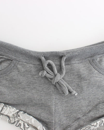 Ermanno Scervino Lingerie Gray Mini Shorts Sleepwear Hotpants