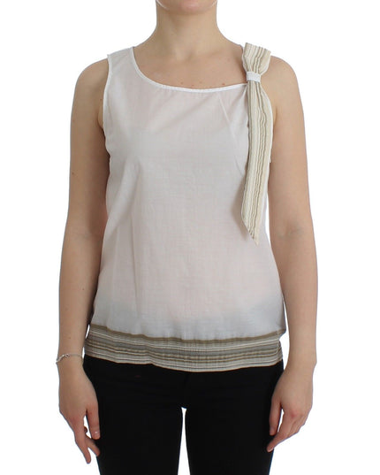 Ermanno Scervino White Top Blouse Tank Shirt Sleeveless