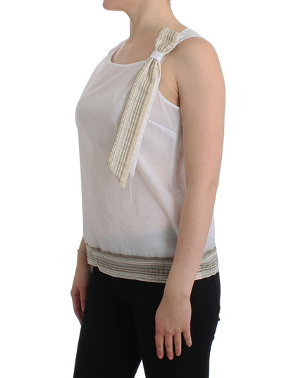Ermanno Scervino White Top Blouse Tank Shirt Sleeveless