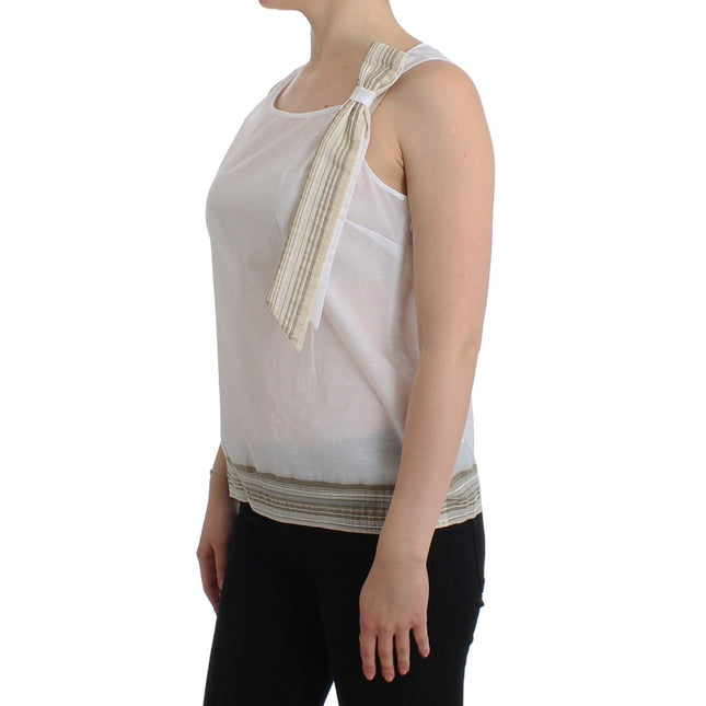Ermanno Scervino White Top Blouse Tank Shirt Sleeveless