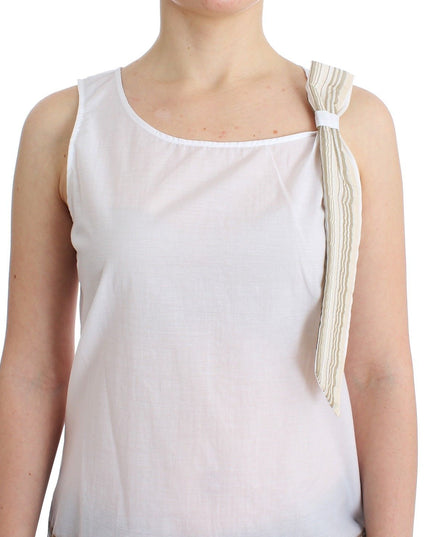 Ermanno Scervino White Top Blouse Tank Shirt Sleeveless