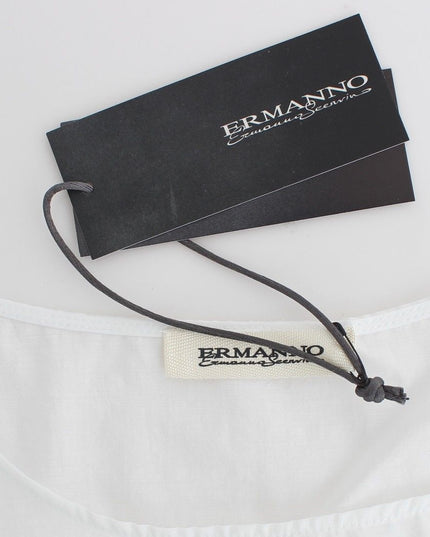 Ermanno Scervino White Top Blouse Tank Shirt Sleeveless