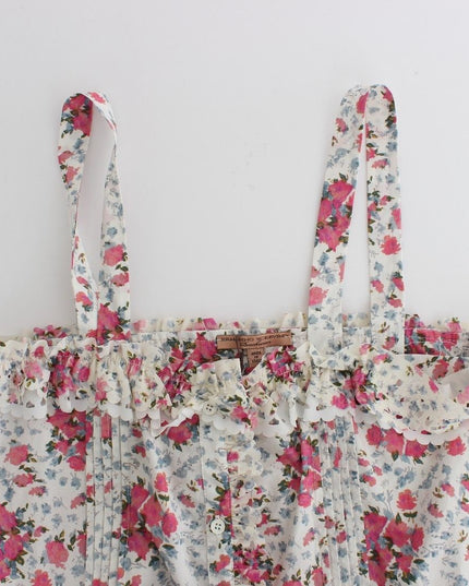 Ermanno Scervino Beachwear Pink Floral Beach Mini Dress Short