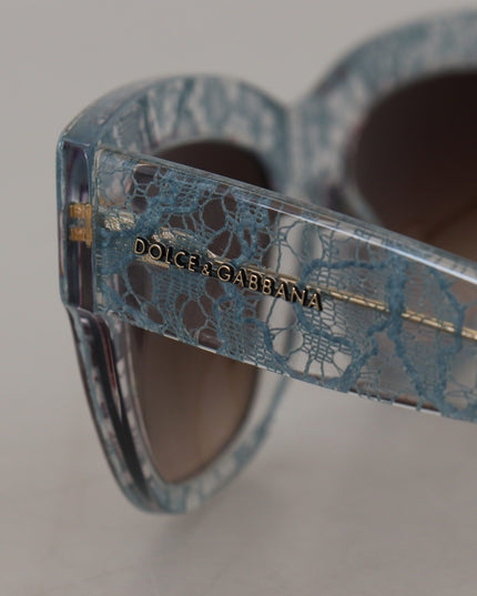 Dolce & Gabbana Blue Lace Acetate Crystal Butterfly DG4231 Sunglasses