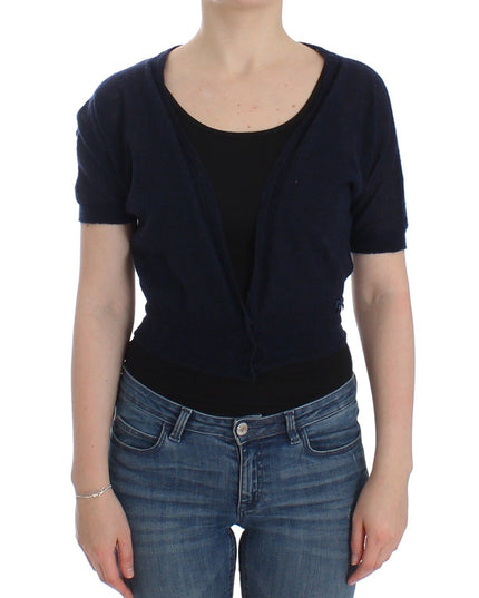 Ermanno Scervino Knit Blue Wool Sweater Cardigan