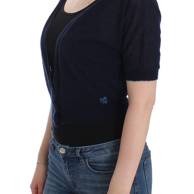 Ermanno Scervino Knit Blue Wool Sweater Cardigan