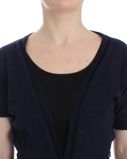 Ermanno Scervino Knit Blue Wool Sweater Cardigan