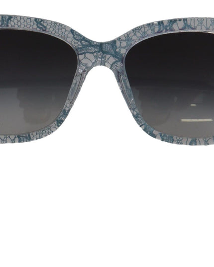 Dolce & Gabbana Blue Lace Acetate Rectangle Shades DG4226 Sunglasses