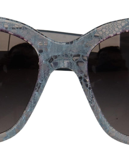 Dolce & Gabbana Blue Lace Acetate Rectangle Shades DG4226 Sunglasses