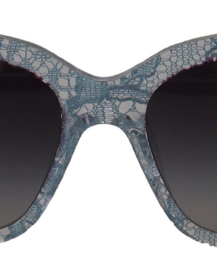 Dolce & Gabbana Blue Lace Acetate Rectangle Shades DG4226 Sunglasses