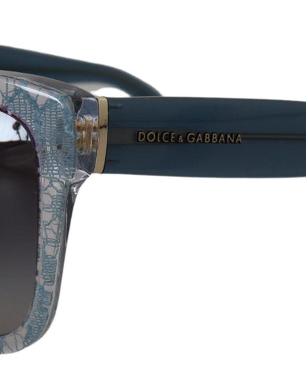 Dolce & Gabbana Blue Lace Acetate Rectangle Shades DG4226 Sunglasses