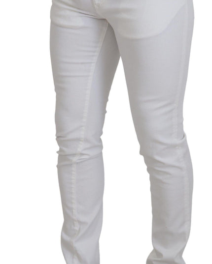 Dolce & Gabbana White Slim Skinny Stretch Cotton Denim Jeans