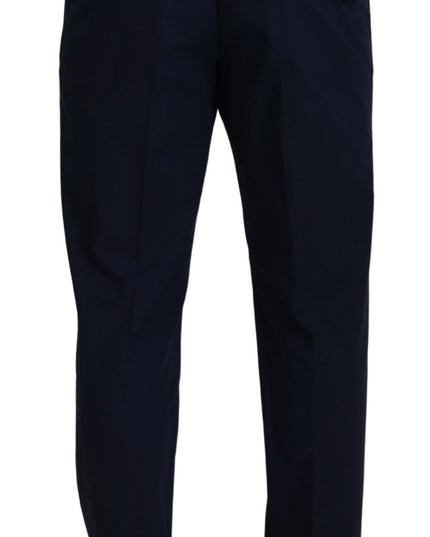 Dolce & Gabbana Blue Cotton Slim Trousers Chinos Pants