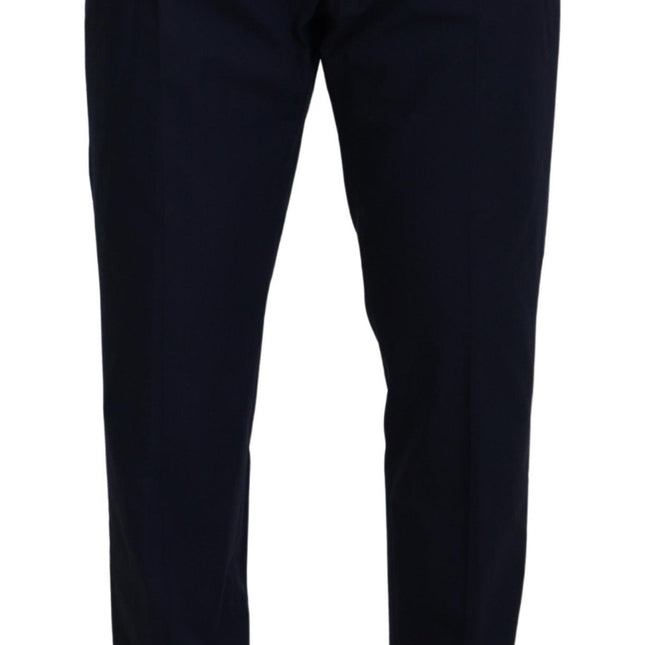 Dolce & Gabbana Blue Cotton Slim Trousers Chinos Pants