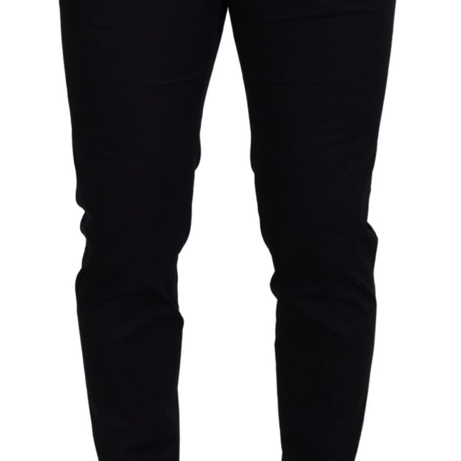 Dolce & Gabbana Blue Stretch Cotton Slim Trousers Chinos Pants