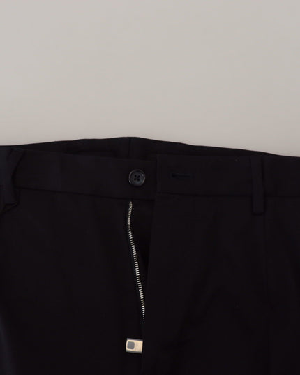 Dolce & Gabbana Blue Stretch Cotton Slim Trousers Chinos Pants